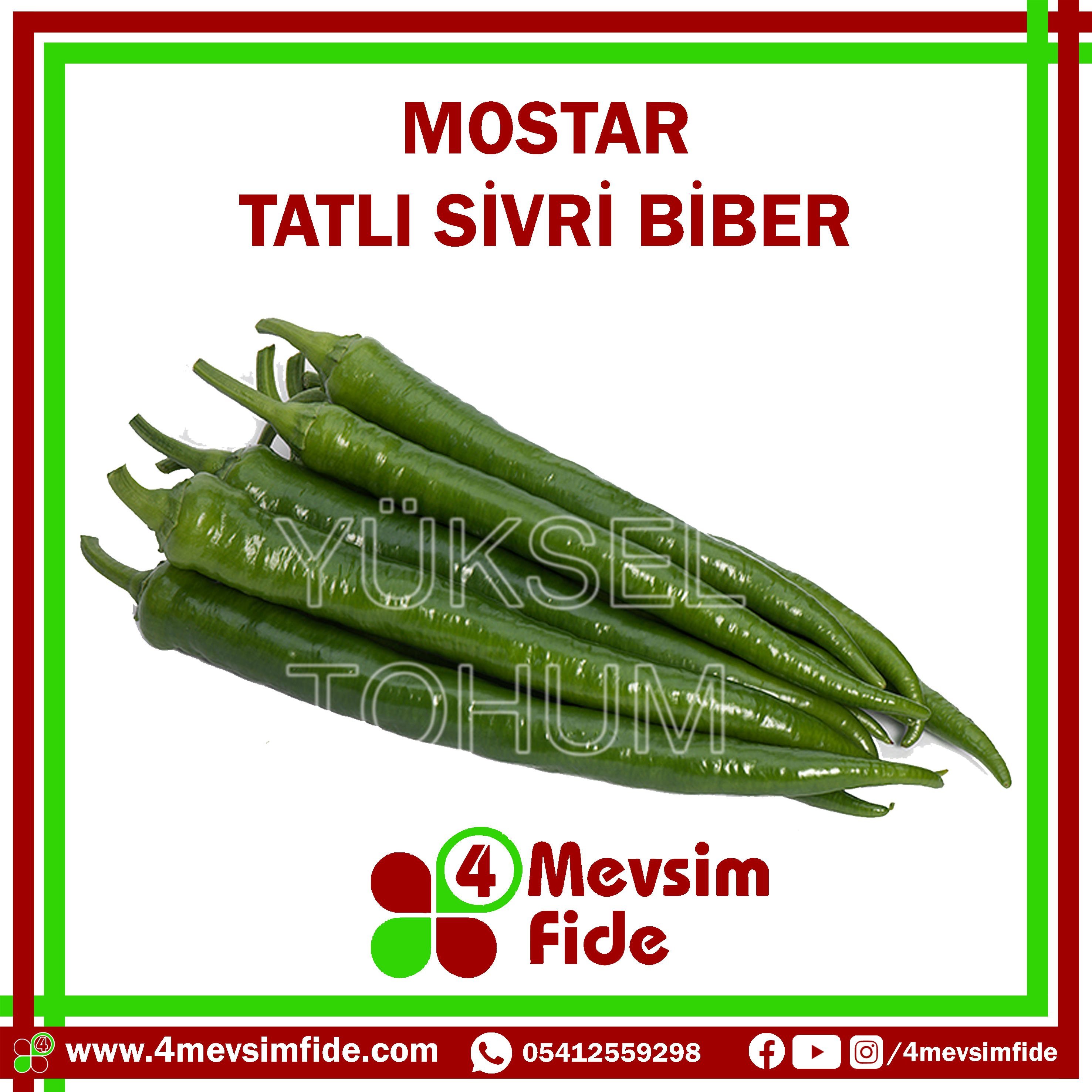 Mostar F1 Tatlı Sivri Biber